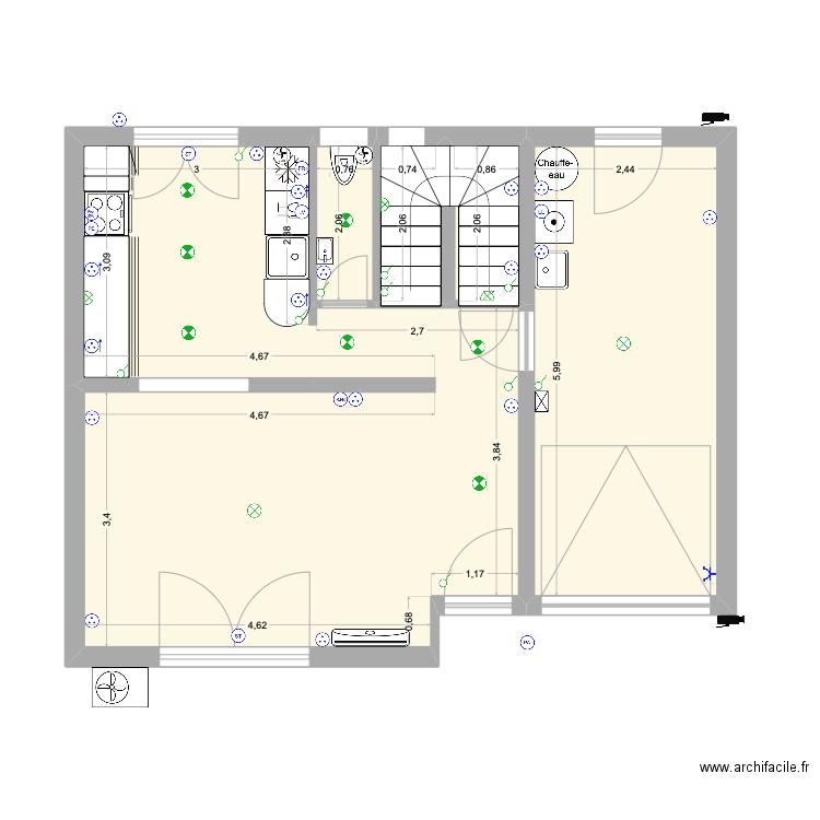 Roumanille FINAL. Plan de 14 pièces et 104 m2