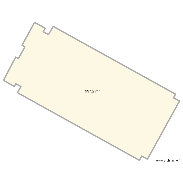 76108-BG Gymnase Codet. Plan de 1 pièce et 997 m2