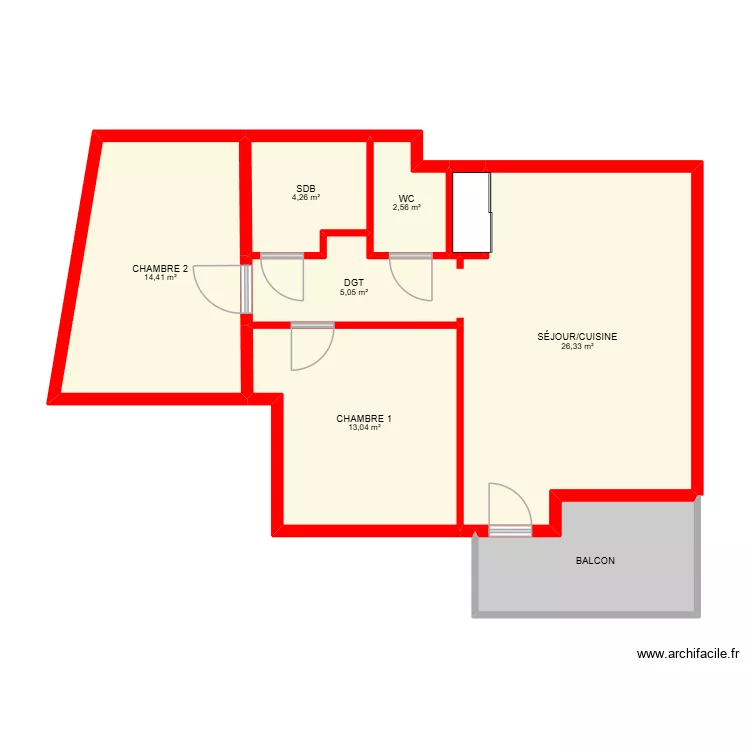 BI 31797. Plan de 8  et 74 m²