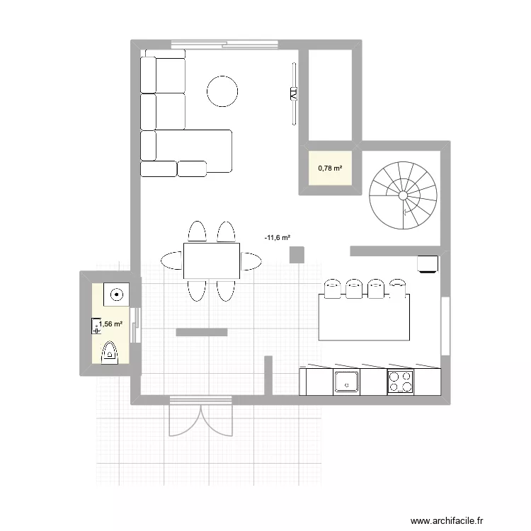 Saint Rapha&euml;l. Plan de 3  et 47 m²