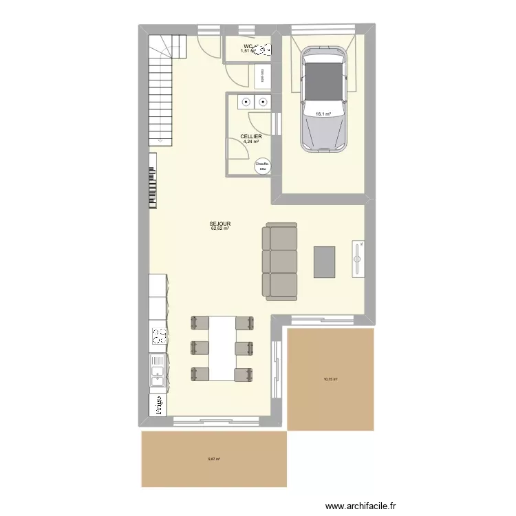 TALENCE M4 Garage simple. Plan de 12 Pièces et 155 m² TALENCE M4 Garage simple. Plan de 12 Pièces et 155 m²