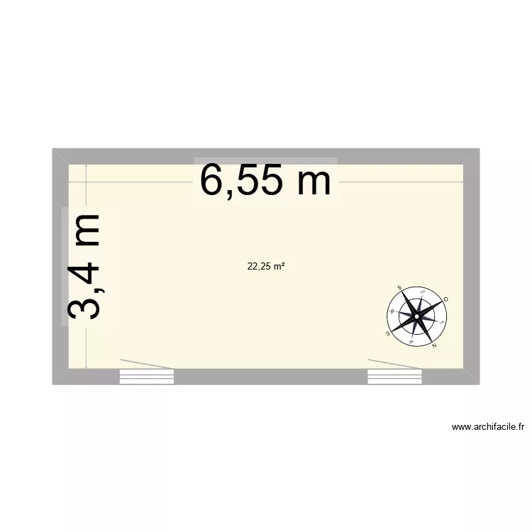 shema. Plan de 1  et 22 m²