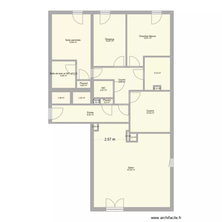 Cabot 1 test1. Plan de 19  et 115 m²