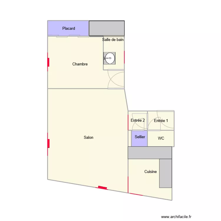 Appart EVA place TACQ Lille. Plan de Appart EVA place TACQ Lille. Plan de