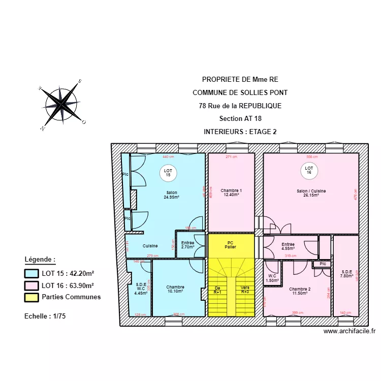 RE SOLLIES PONT. Plan de 
