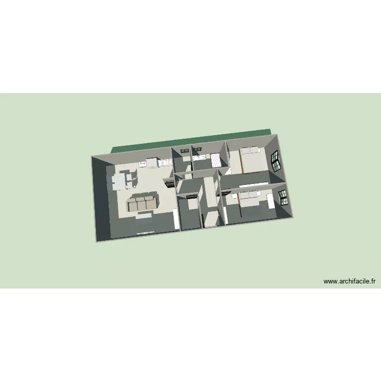 APPARTEMENT V3. Plan de 7 et 72 m² APPARTEMENT V3. Plan de 7 et 72 m²