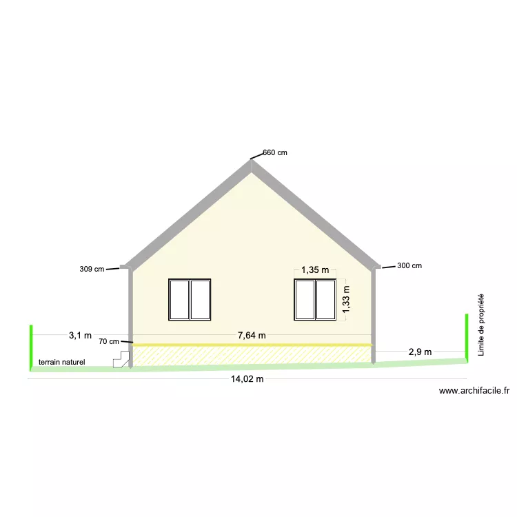 plan cloture O. Plan de 2  et 34 m²