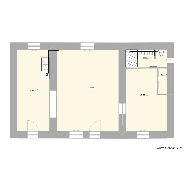etage eau. Plan de 0 pièce et 0 m2
