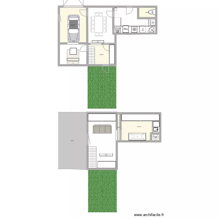 home. Plan de 6 Pièces et 60 m² home. Plan de 6 Pièces et 60 m²