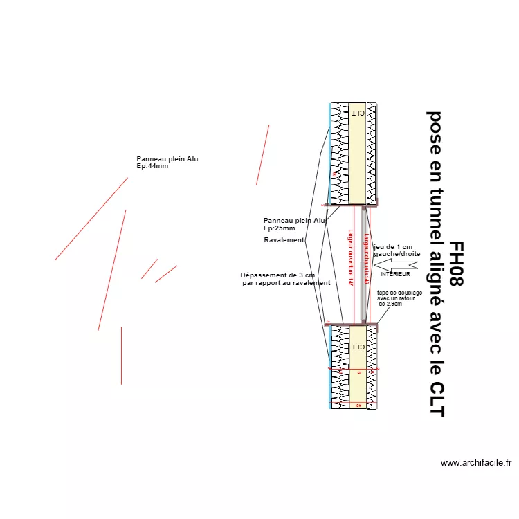 FH 08 COUPE EN PLAN. Plan de 