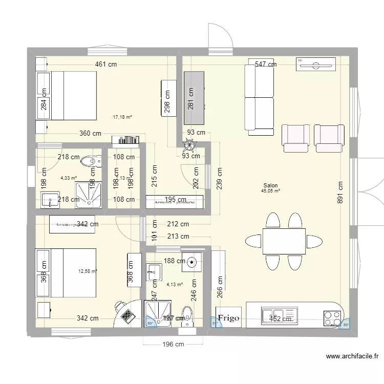 maison 2 chambres. Plan de maison 2 chambres. Plan de