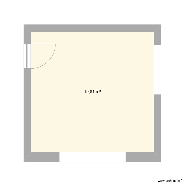agrandissement. Plan de 1 pièce et 20 m2