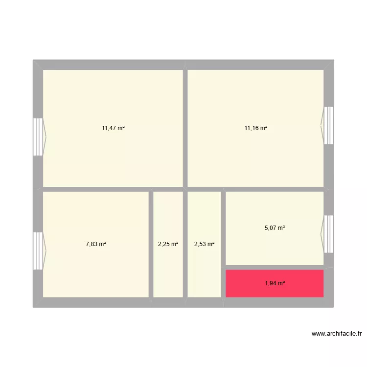 laqtaibi el hajj. Plan de 14 Pièces et 120 m²