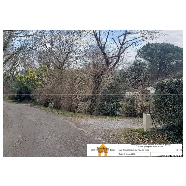 Vue depuis la route du Haut de Tosse. Plan de Vue depuis la route du Haut de Tosse. Plan de