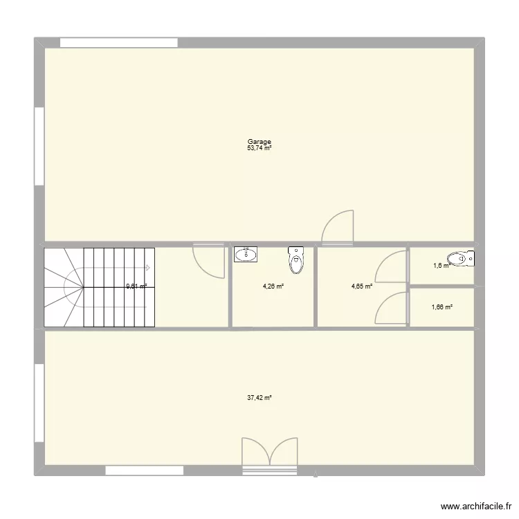Rez de chauss&eacute;e MOdif. Plan de 7  et 113 m²