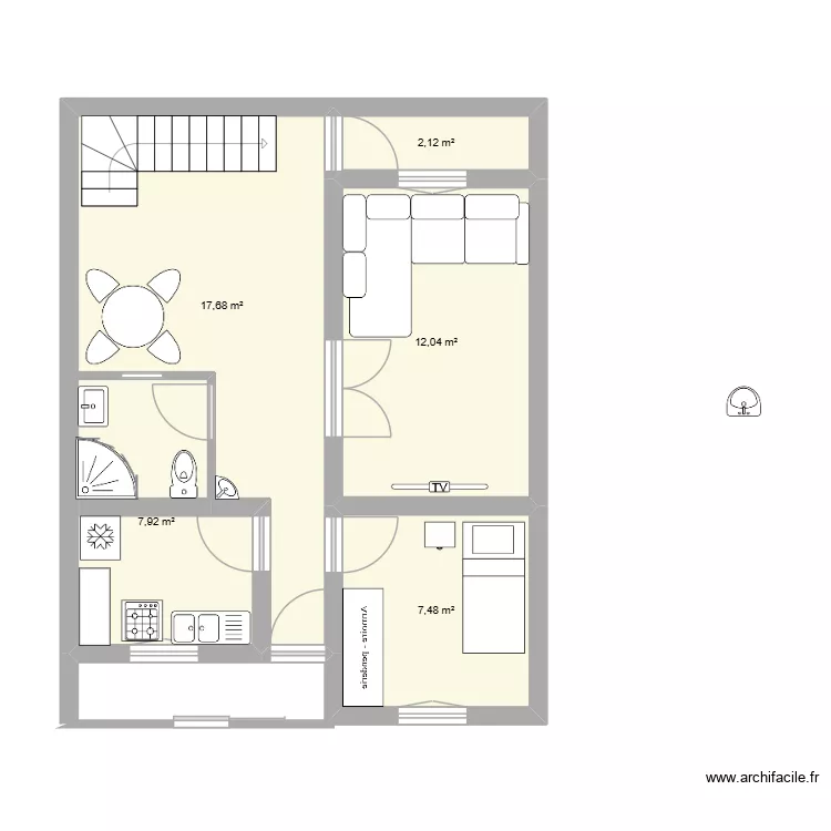 plan-01. Plan de 5  et 47 m²