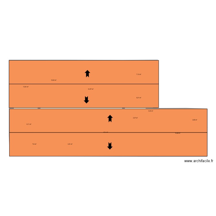 PLAN COLLOREC. Plan de 13 pièces et 159 m2