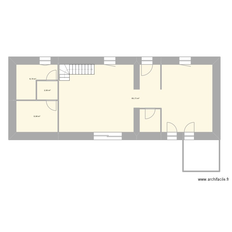 Maison la marrière. Plan de 4 pièces et 84 m2