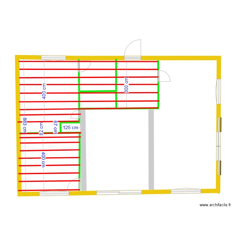 Solive dec 2023. Plan de 1 pièce et 3 m2