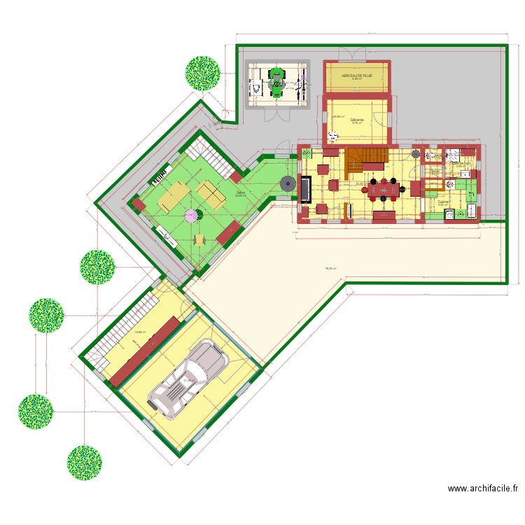 PLAN  ideal 2. Plan de 14 pièces et 320 m2