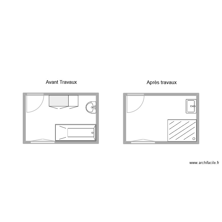 SAVIARD. Plan de 2 pièces et 11 m2