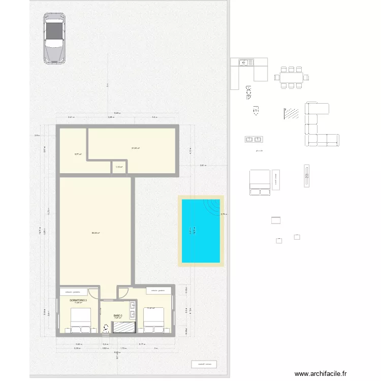 Modelo TICAZ. Plan de 9 Pièces et 718 m² Modelo TICAZ. Plan de 9 Pièces et 718 m²