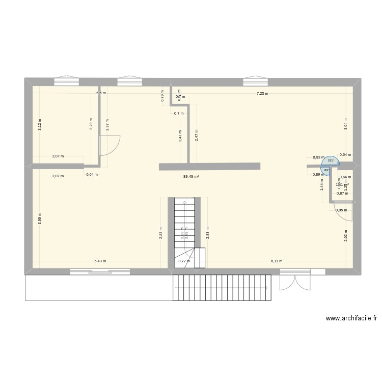 rez de chaussée mamie. Plan de 12 pièces et 180 m2