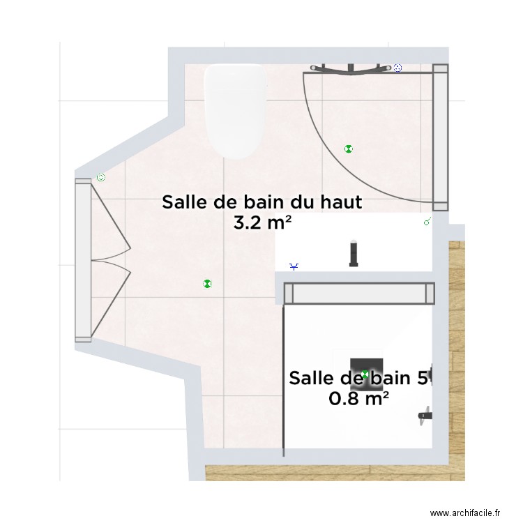 Bratkovic salle de bain étage. Plan de 0 pièce et 0 m2