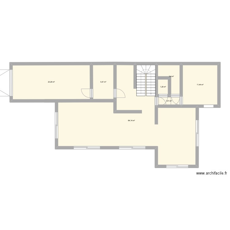 test. Plan de 7 pièces et 109 m2