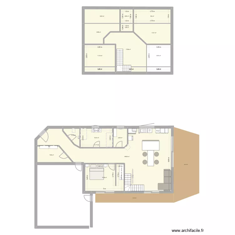 MAISON HIRTZ 2. Plan de 18 et 198 m² MAISON HIRTZ 2. Plan de 18 et 198 m²