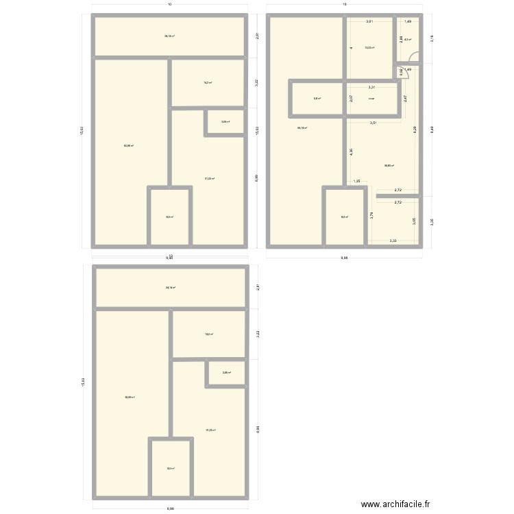 nadia. Plan de 6 pièces et 133 m2