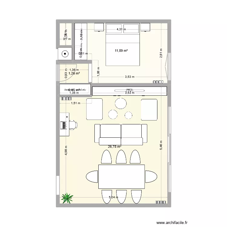 Anais et JB plan salon et chambre parents 2. Plan de 