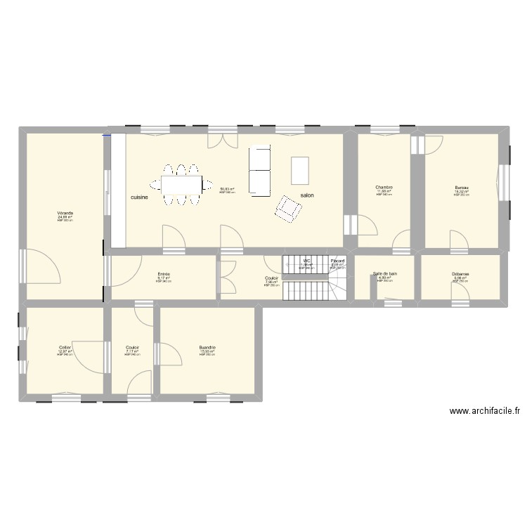 33 route des galubes modifié SDB 4. Plan de 21 pièces et 353 m2