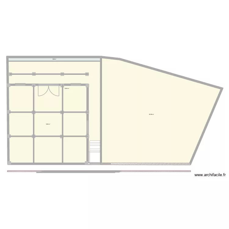 Plan RDC -1 le 22 06 2026. Plan de 4  et 396 m²