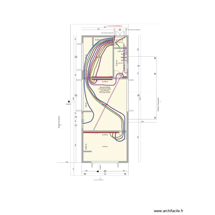 Mahajanga-maison-gardien-canalisation electrique. Plan de 
