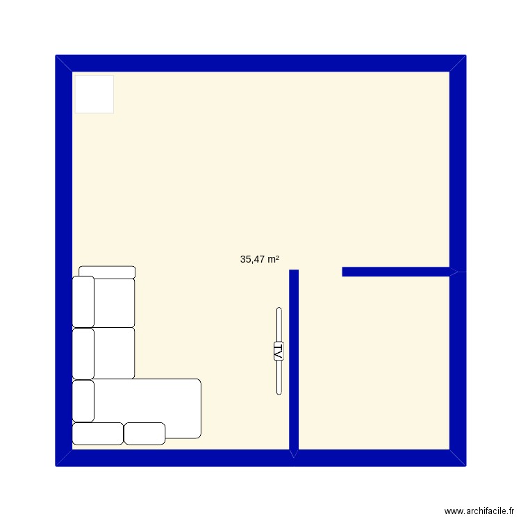 mon plan. Plan de 1 pièce et 35 m2