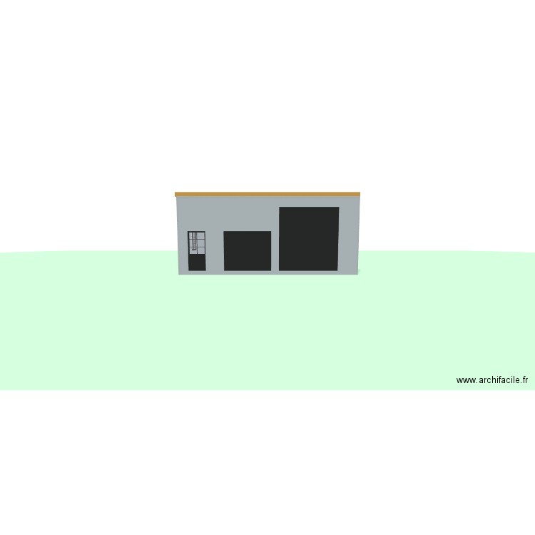 Garage papa. Plan de 1 pièce et 65 m2