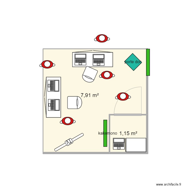 IT Partner. Plan de 2 pièces et 9 m2