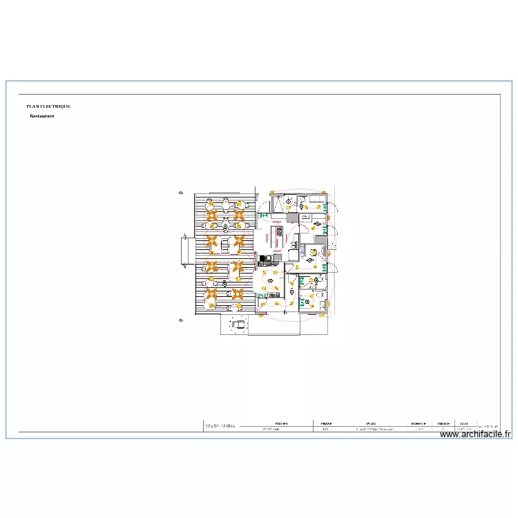 Plan FAAA restaurant. Plan de 