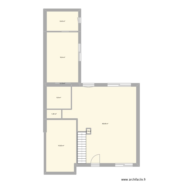 extension. Plan de 8 pièces et 94 m2