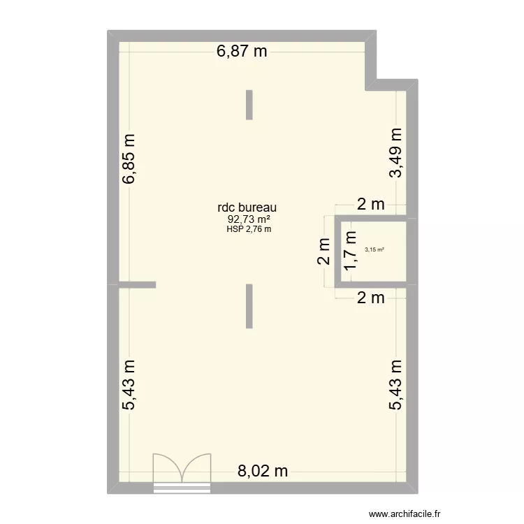 law firm Kerdouna. Plan de 2  et 96 m²