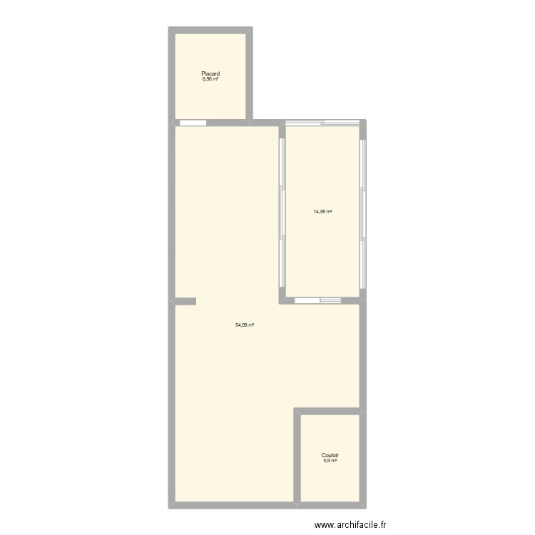 en bois 20 2. Plan de 4 pièces et 82 m2