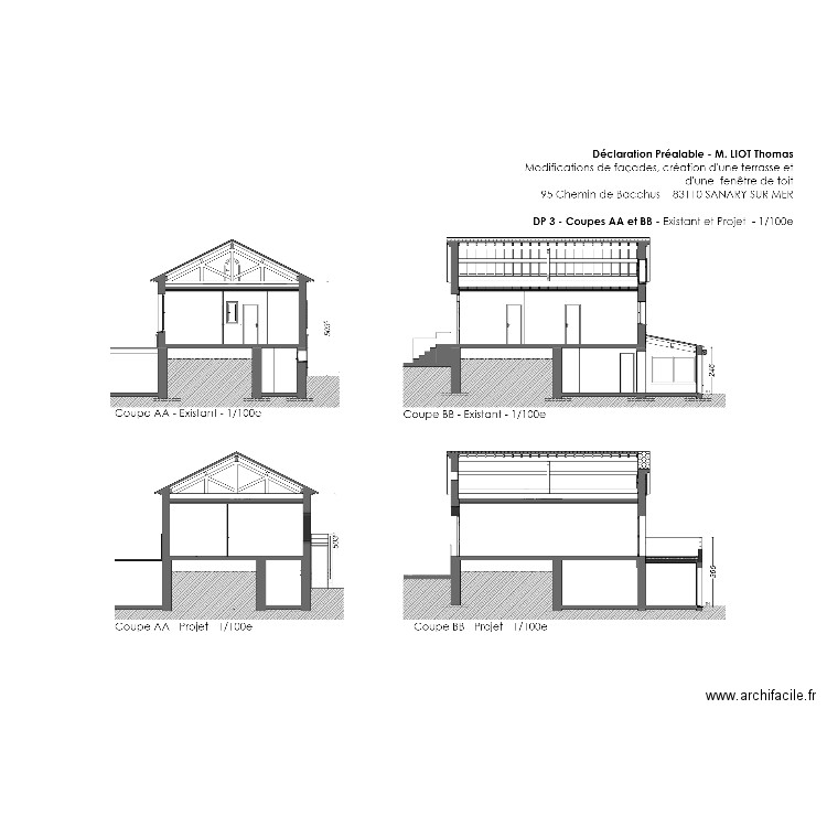 plan de coupe tom fini. Plan de 0 pièce et 0 m2