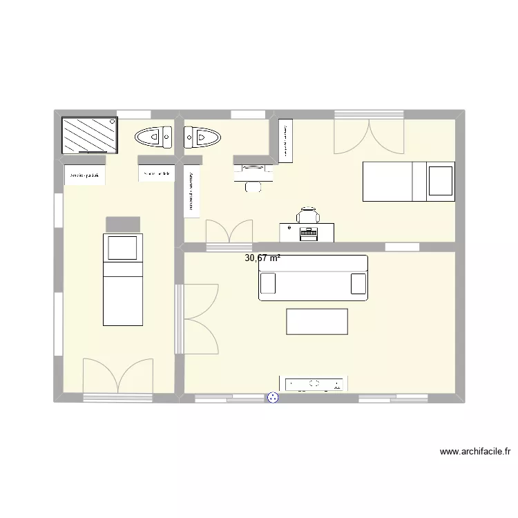 pr&eacute; plan. Plan de 