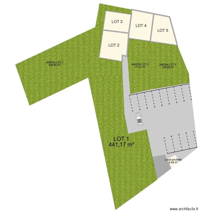 MESSIMY 1 TAB. Plan de 4 pièces et 219 m2