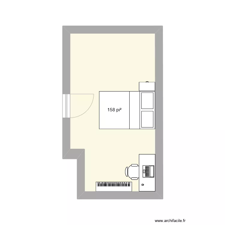 Chambre 3 . Plan de 