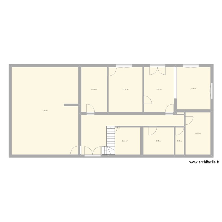 Maison Beauchamp. Plan de 10 pièces et 162 m2