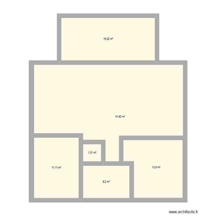 plan grange 2. Plan de 6 pièces et 106 m2
