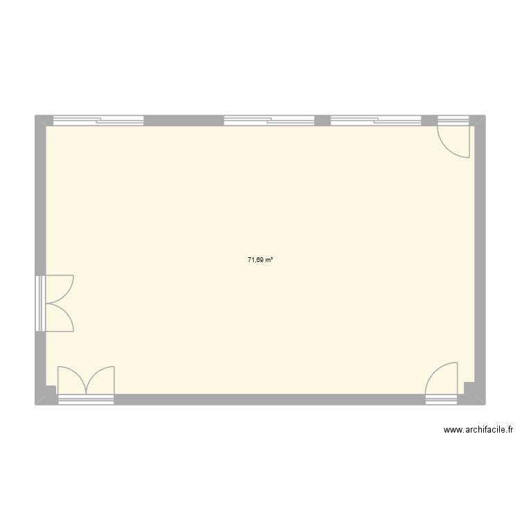 plan classe tne. Plan de 1 pièce et 72 m2