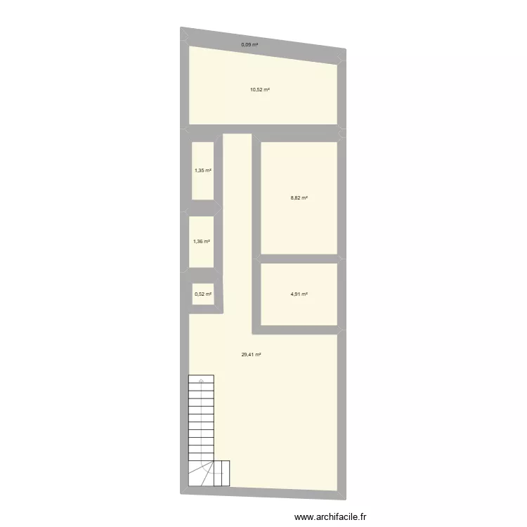 BOUCHERIE R+1. Plan de 8 et 61 m² BOUCHERIE R+1. Plan de 8 et 61 m²
